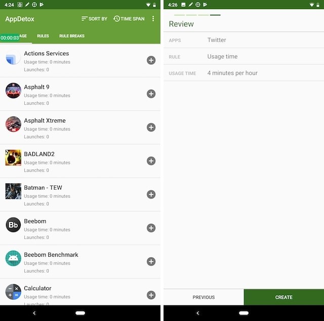 Hạn chế sử dụng Twitter bằng AppDetox cho Android