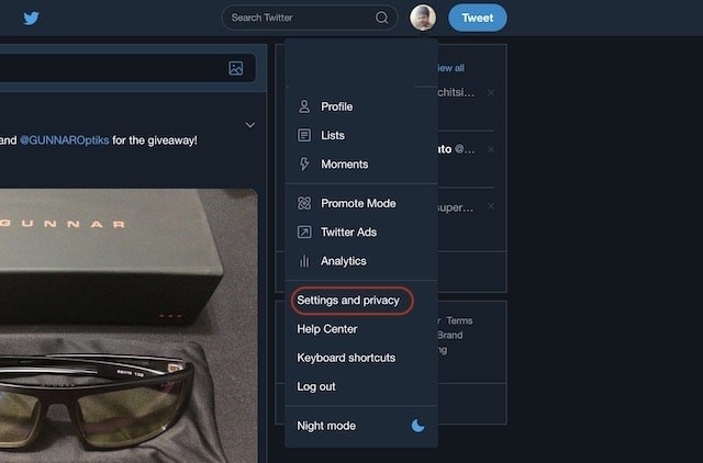 Xóa tài khoản Twitter trên web