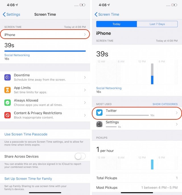 Hạn chế sử dụng Twitter bằng Screen Time trên iOS