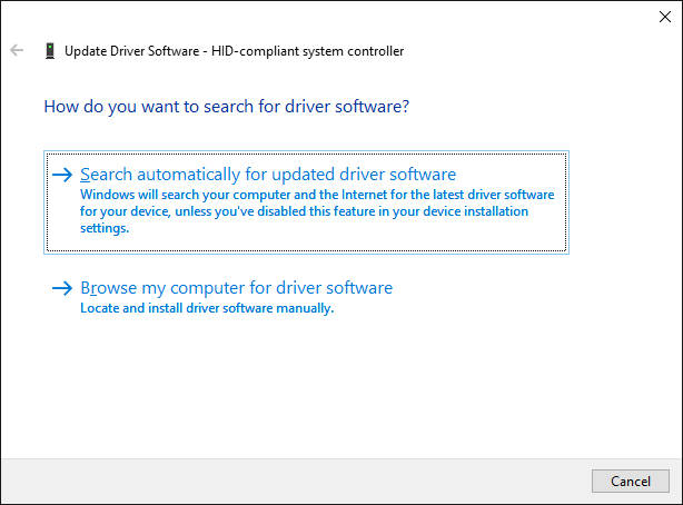Cập nhật phần mềm driver