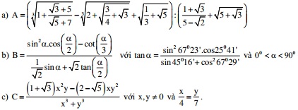 Đề thi giải toán trên Máy tính cầm tay lớp 9 THCS tỉnh Quảng