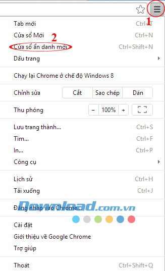 Hướng dẫn duyệt web ở chế độ ẩn danh trên trình duyệt