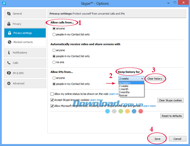 Hướng dẫn xóa lịch sử trò chuyện trên Skype