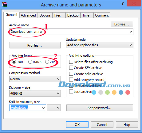 Hướng dẫn chia nhỏ file nén bằng WinRAR