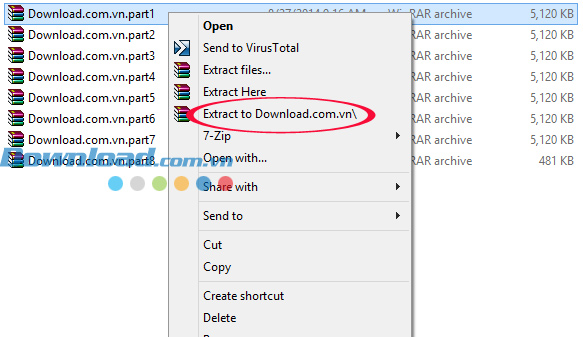 Hướng dẫn chia nhỏ file nén bằng WinRAR