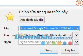 Hướng dẫn tạo bookmark trên trình duyệt web