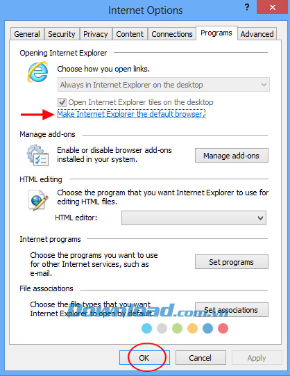 Hướng dẫn đặt trình duyệt web mặc định