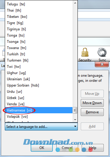 Chọn ngôn ngữ yêu thích Hướng dẫn thay đổi ngôn ngữ trình duyệt Firefox