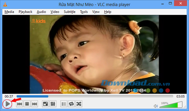 Dừng Video Hướng dẫn chụp ảnh Video trên VLC Media Player