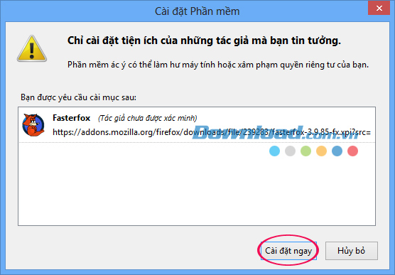 Cài đặt phần mềm Hướng dẫn tăng tốc Firefox bằng Fasterfox