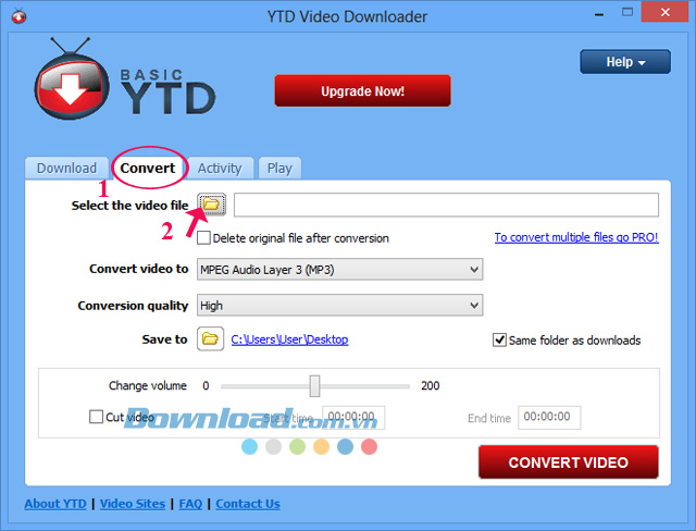 Chuyển đổi Video Hướng dẫn chuyển đổi Video bằng YTD Video Downloader