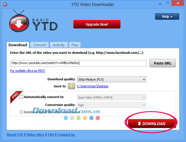 Bắt đầu tải về Tải video YouTube, Facebook bằng YTD Video Downloader
