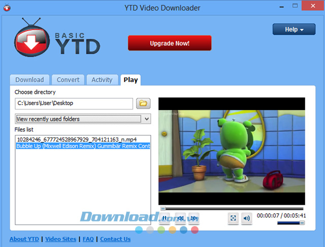 Xem video vừa tải về Tải video YouTube, Facebook bằng YTD Video Downloader