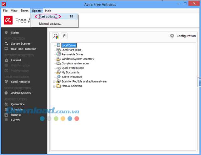 Hướng dẫn cài đặt và sử dụng Avira Free AntiVirus diệt Virus