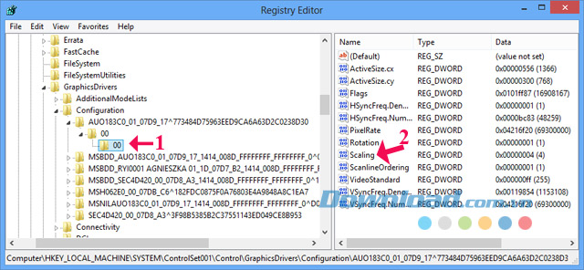 Cửa sổ Registry Editor Cách chỉnh full màn hình khi chơi Đế chế trên Windows 7/8