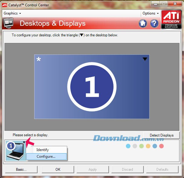 Catalyst Control Center Cách chỉnh full màn hình khi chơi Đế chế trên Windows 7/8