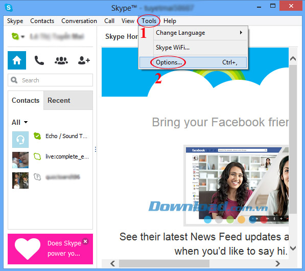 Hướng dẫn điều chỉnh âm thanh trong skype