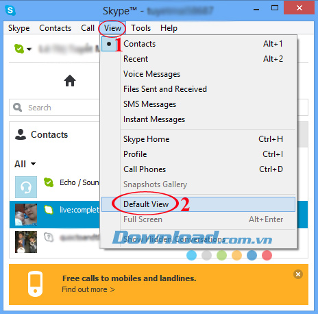 Hướng dẫn chat nhiều cửa sổ trên Skype