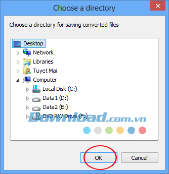 Cửa sổ Choose a directory Hướng dẫn chuyển đổi Video bằng Total Video Converter