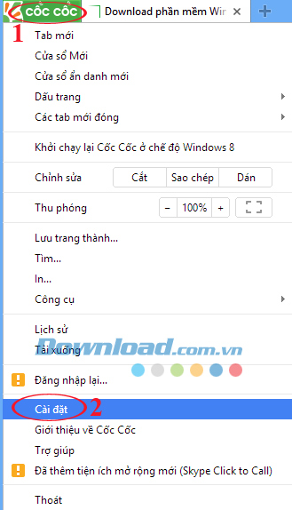 Cách khắc phục IDM tự động bắt link download trên Cốc Cốc