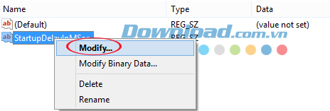 Nhấn chuột phải vào StartupDelayInMSec chọn Modify...