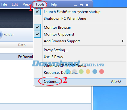 Mở file sau khi tải về