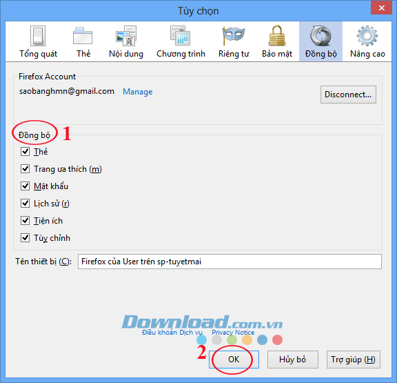 Sync Firefox Hướng dẫn kích hoạt tính năng Sync trên trình duyệt Firefox