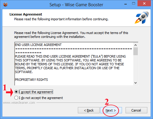 Nhấn I accept the agreement