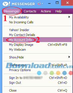 Hướng dẫn tạo nick ảo trên Yahoo Messenger