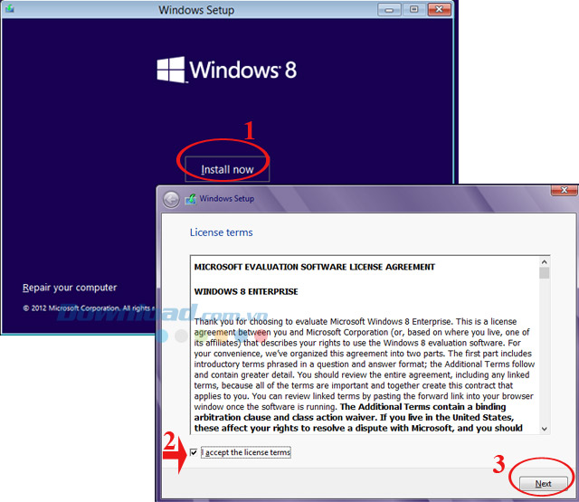 Đồng ý điều khoản sử dụng mà nhà sản xuất đưa ra.