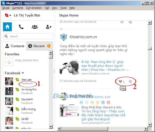 Làm sao để kết nối tài khoản Facebook với Skype?