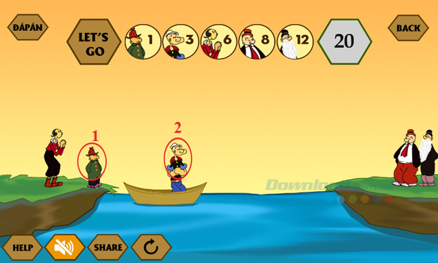 Đáp án game Qua sông IQ mới nhất từ câu 1-5