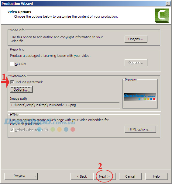Chọn biểu tượng đánh dấu lên đoạn Video