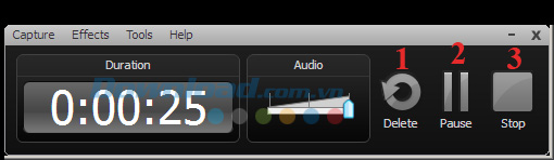 Bắt đầu quay video màn hình