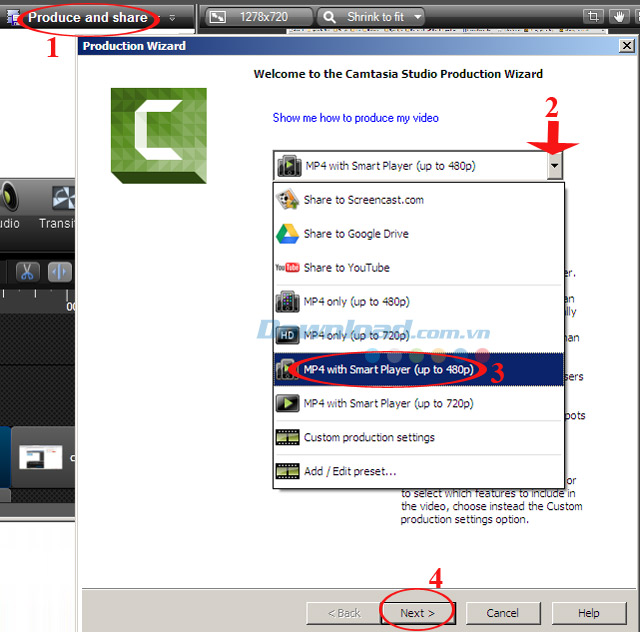 Lưu Video vừa cắt ghép