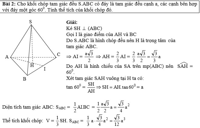 Bài tập Hình học lớp 12