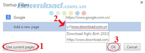Đặt trang khởi động cùng Chrome