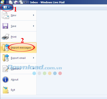 Hướng dẫn sao lưu và phục hồi dữ liệu Windows Live Mail