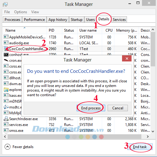 Cách khắc phục lỗi khi gỡ cài đặt Cốc Cốc