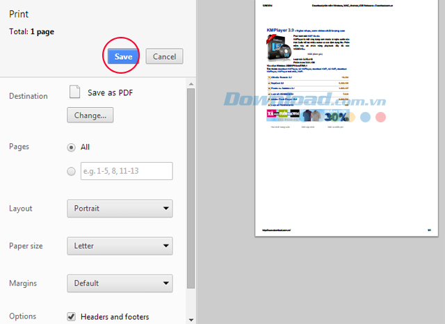 Cách lưu trang web trên Chrome thành file PDF