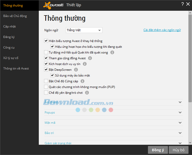 Giao diện tiếng Việt