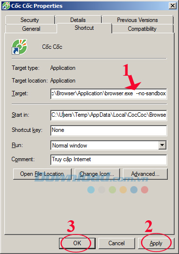 Hướng dẫn sửa lỗi Cốc Cốc không vào được mạng