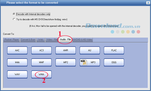 Cách chuyển đổi Audio sang WMA bằng Total Video Converter