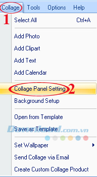 Nhấn vào Collage Panel Settings.