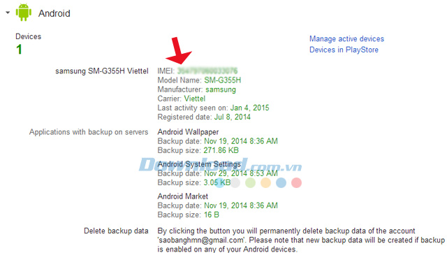 Cách kiểm tra số IMEI trên điện thoại Android