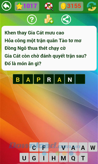 Đáp án đố vui dân gian câu 1017
