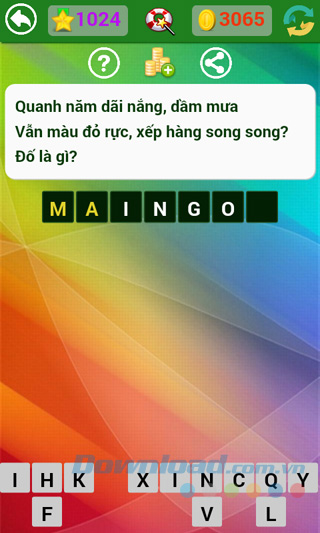 Đáp án đố vui dân gian câu 1024 Đáp án trò chơi Đố vui dân gian - Phần 29