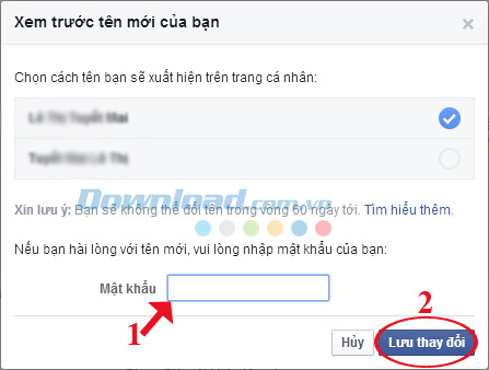 Cách thay đổi tên hiển thị Facebook