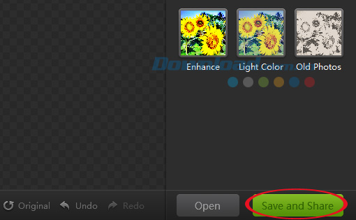 Lưu và chia sẻ ảnh Hướng dẫn chỉnh sửa ảnh bằng Camera360 trên máy tính