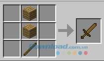 Cách chế tạo vũ khí trong game Minecraft